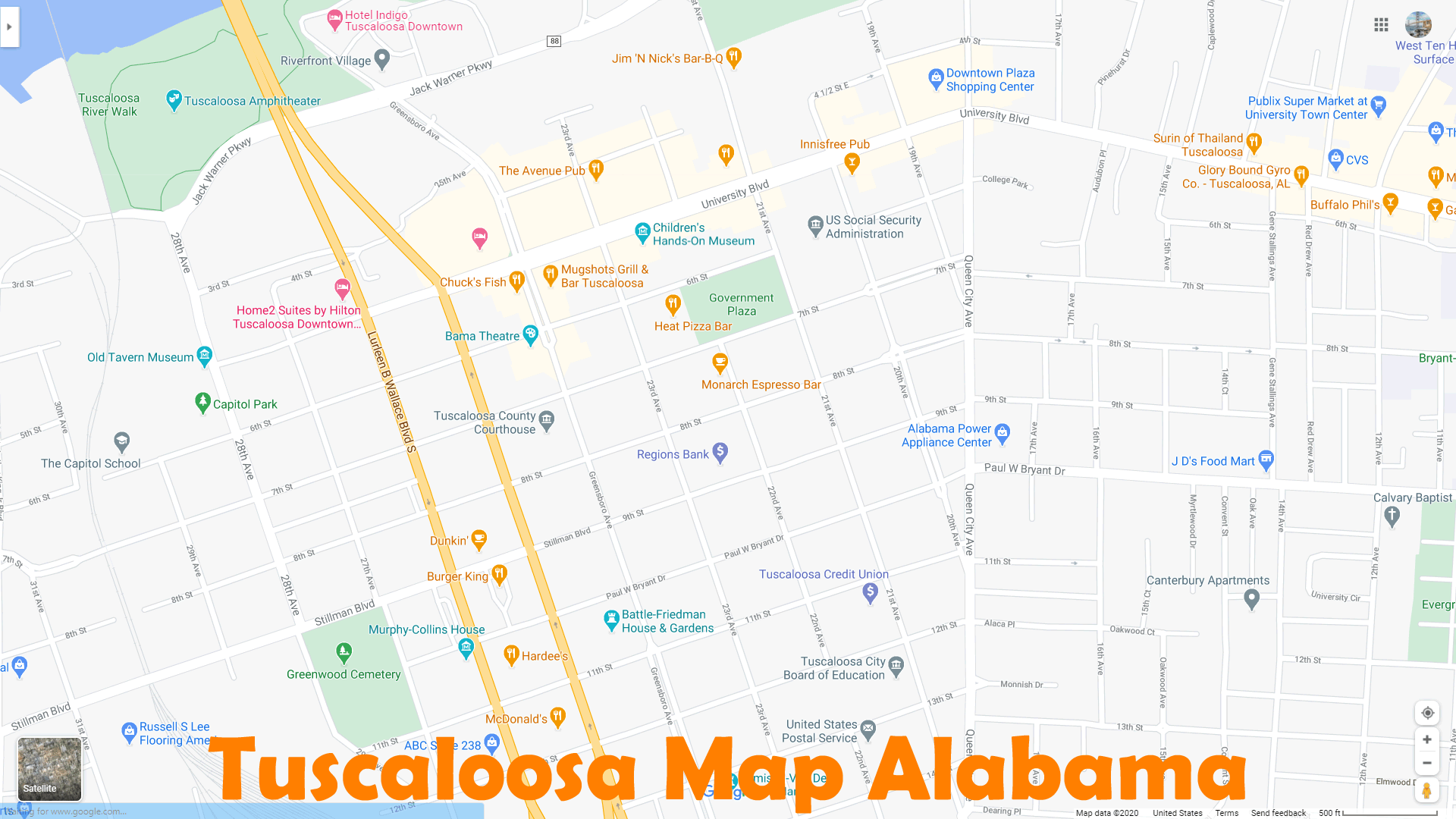 Tuscaloosa map